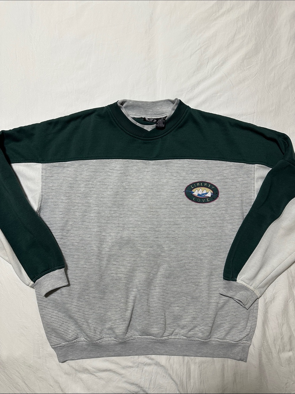 Vintage 90s Liberty Cove Nautical Colorblock Crewneck Sweatshirt Size XL